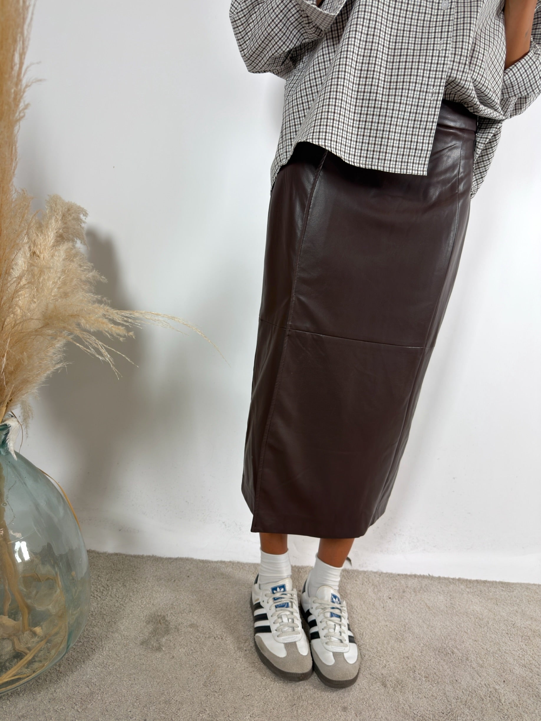 Gonna Matita Soft Leather Fondente Surkana