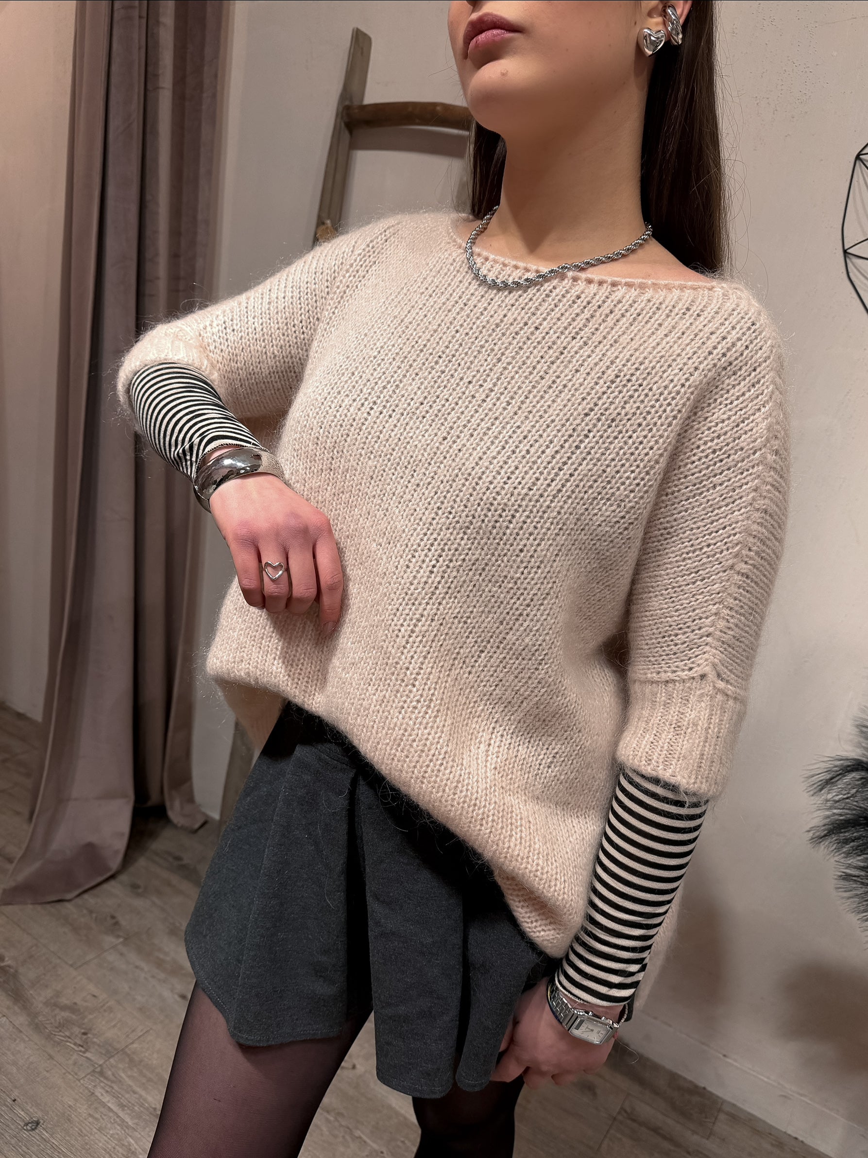Maxi Maglia Scatola Mohair Kontatto +Colori