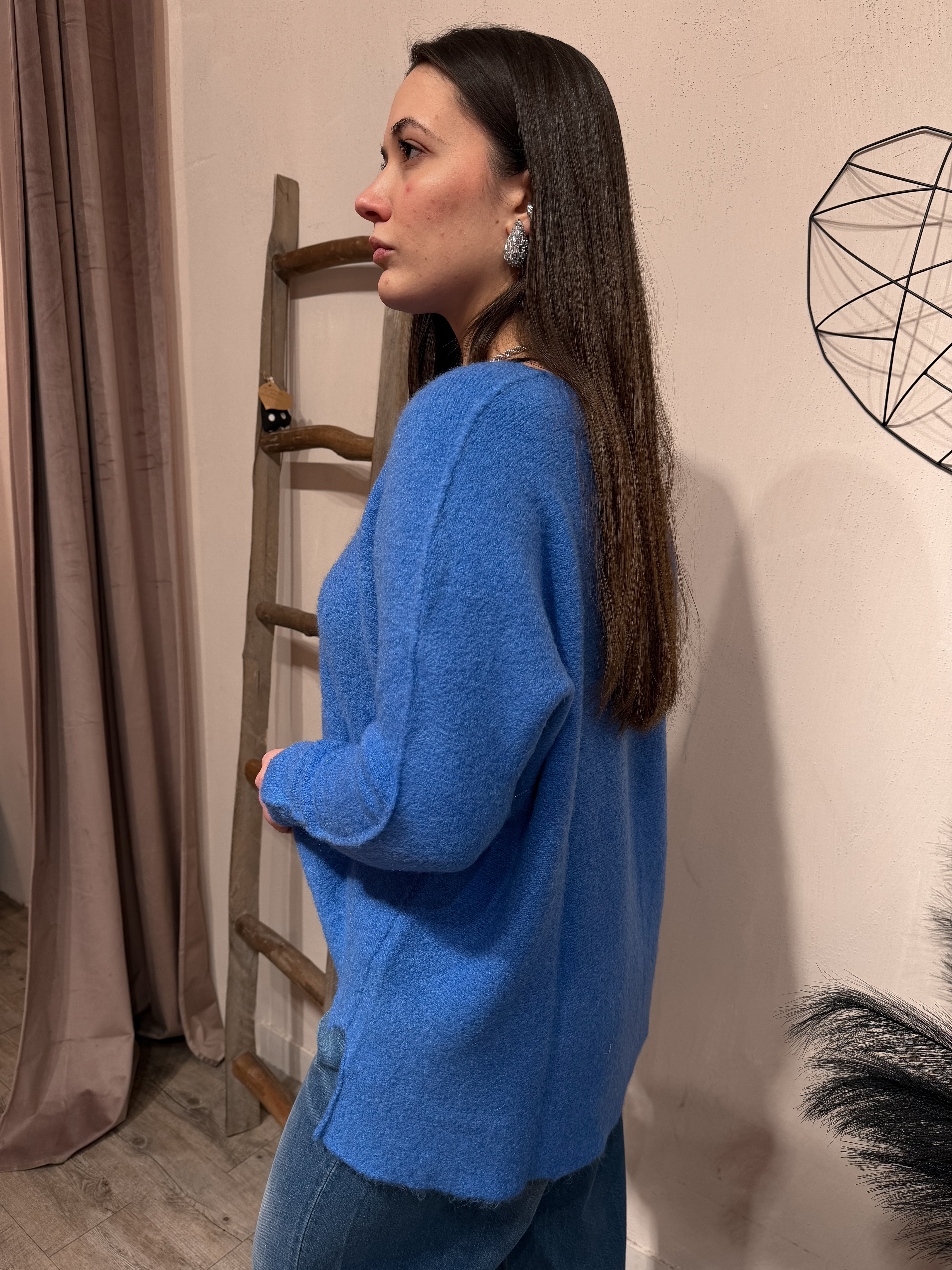 Maxi Maglione Scollo Barca Kontatto +Colori
