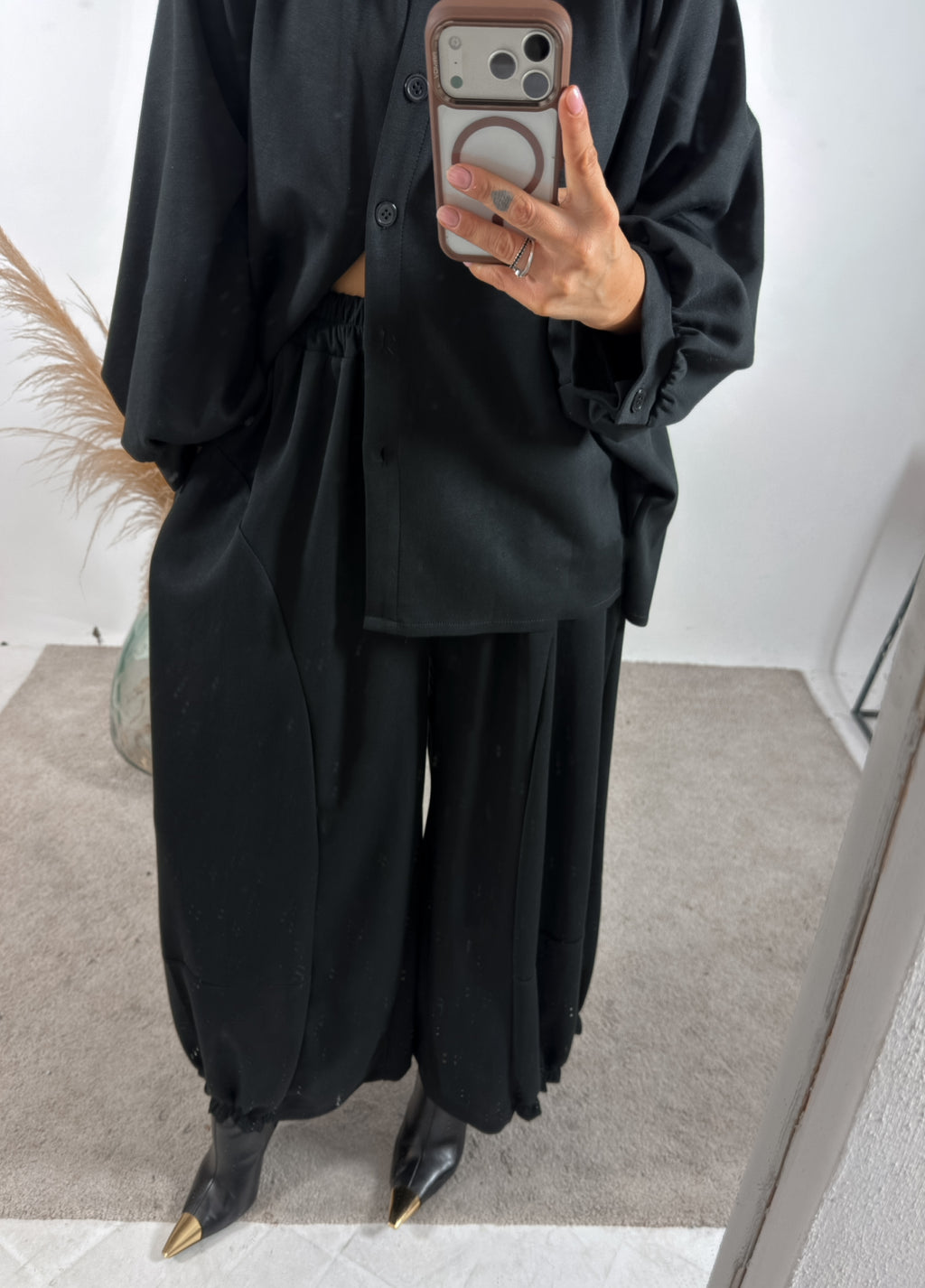 Set Afrodite Modal Giacca+Panta Balloon Nero