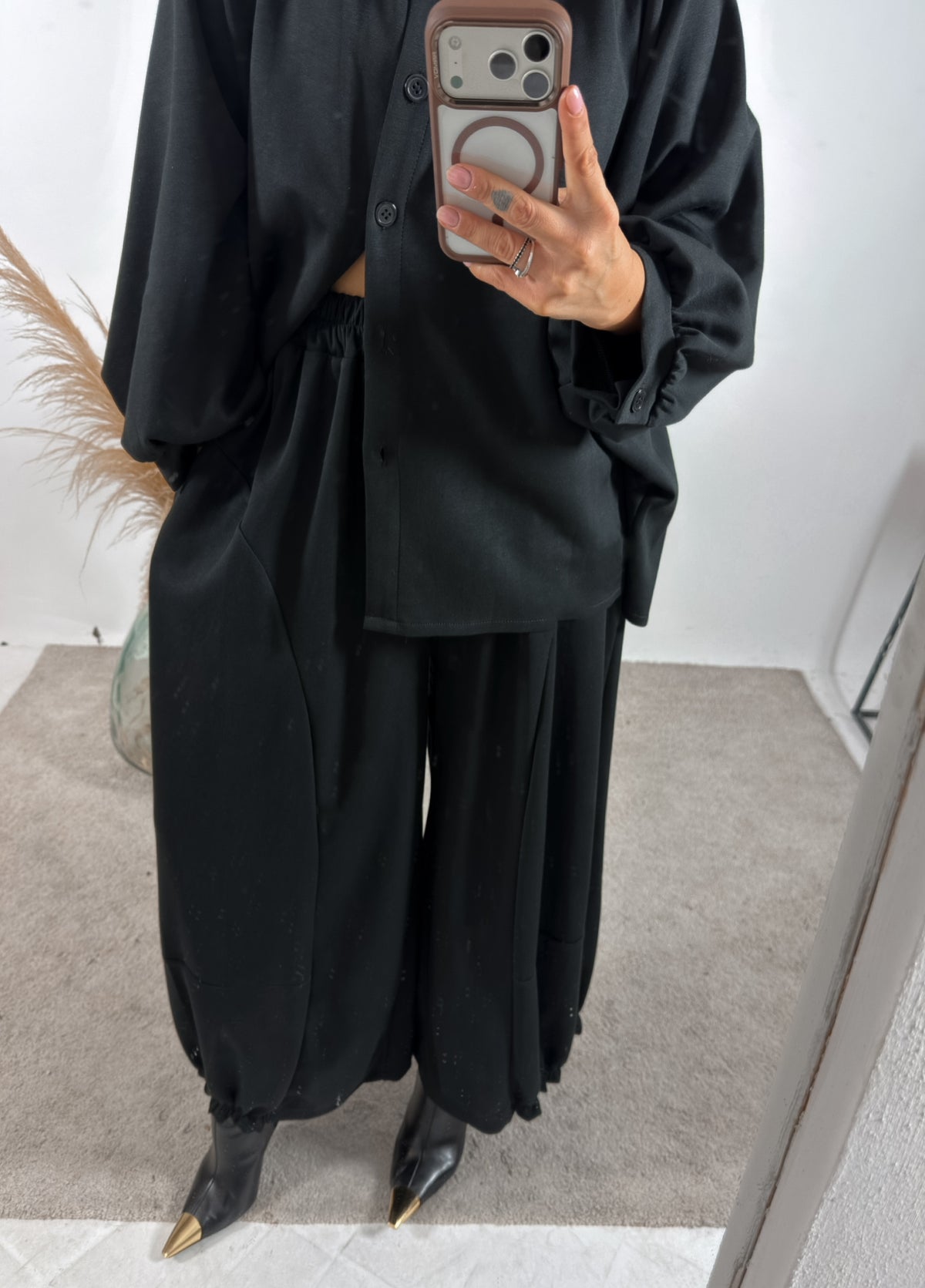 Set Afrodite Modal Giacca+Panta Balloon Nero