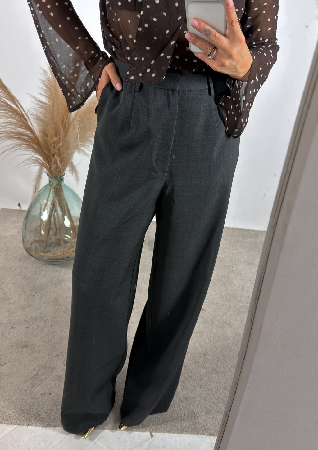 Pantalone Palazzo Man Piombo Glamorous