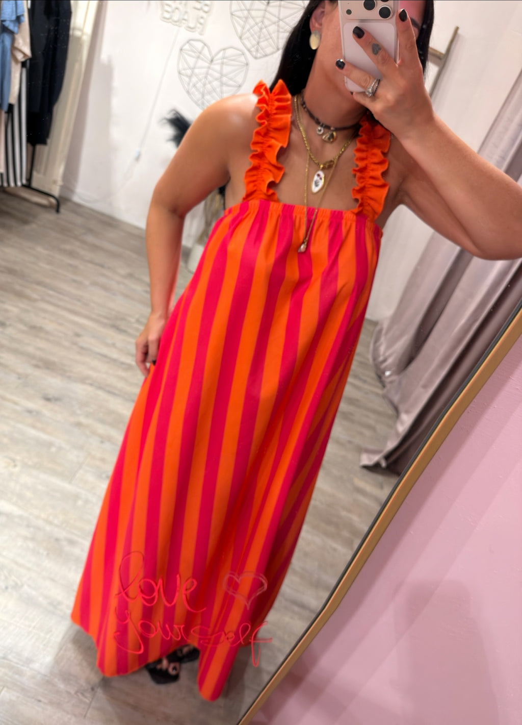 Abito Stripes con Ruches +colori