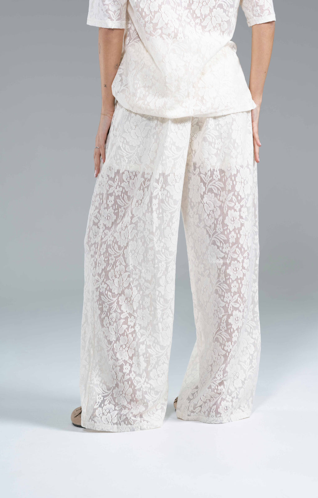 Pantalone Pizzo Latte Glamorous