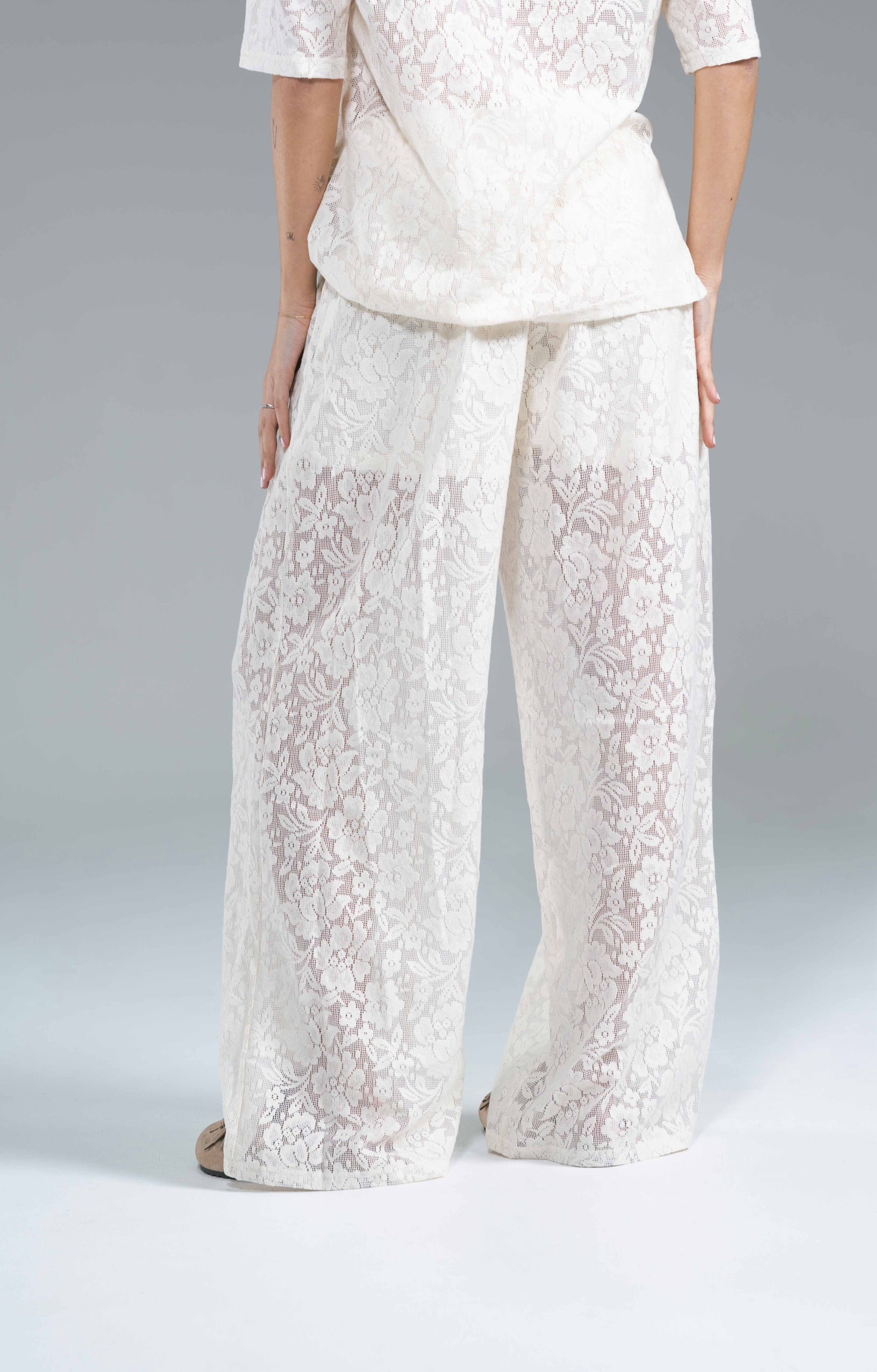 Pantalone Pizzo Latte Glamorous