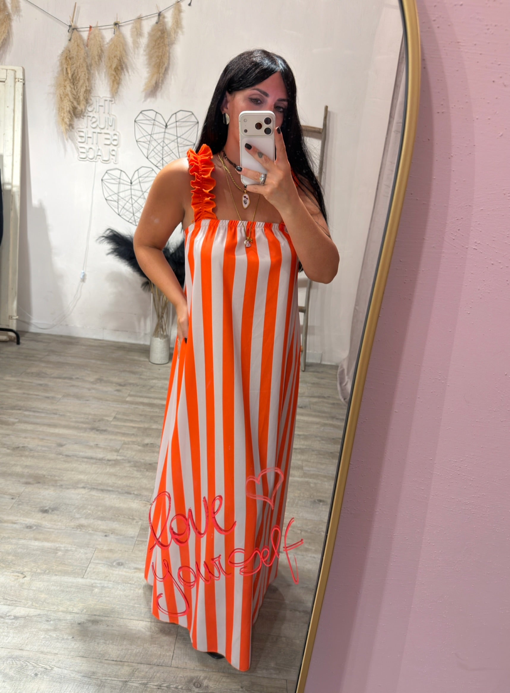 Abito Stripes con Ruches +colori