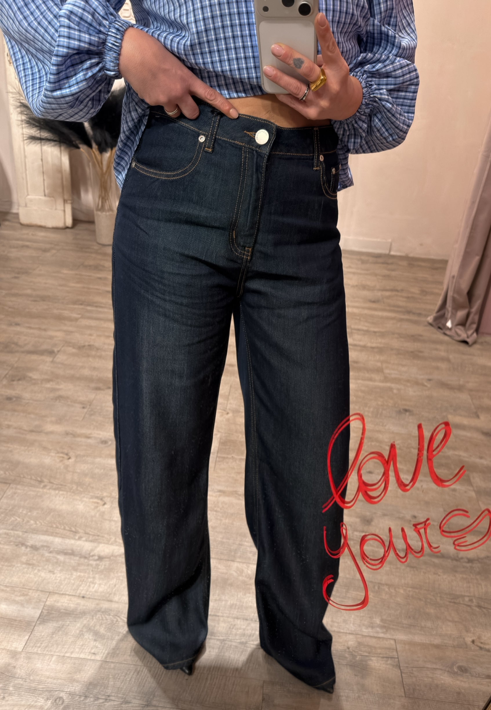 Jeans Palazzo Denim Fluido Glamorous
