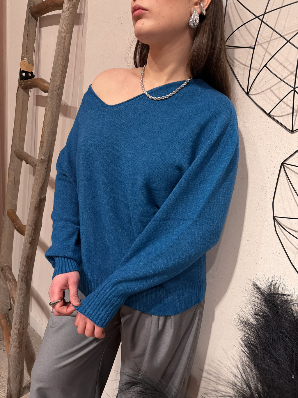 Maglione Scollo a V Kontatto +Colori