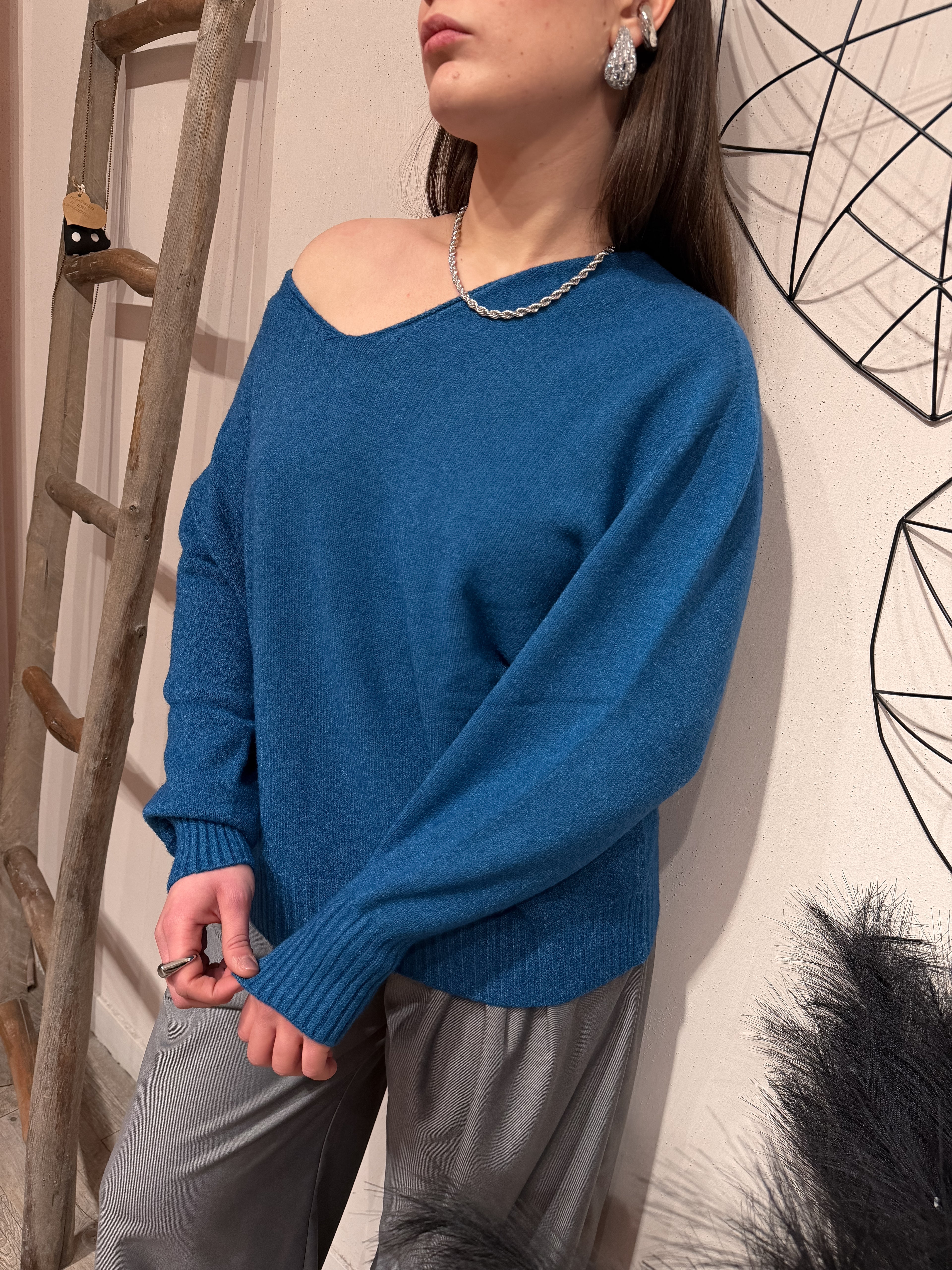 Maglione Scollo a V Kontatto +Colori