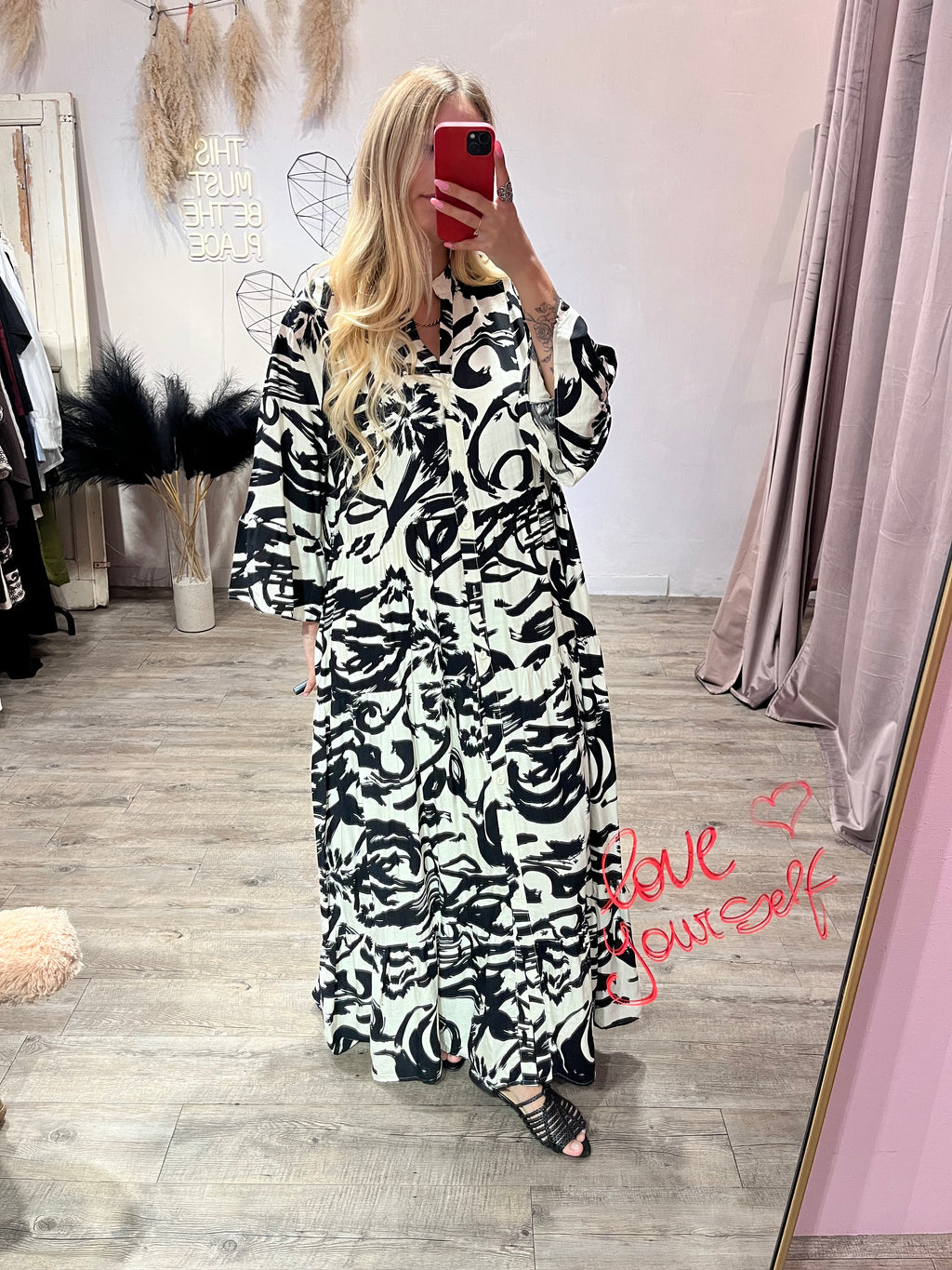 Maxi Abito Fantasia B/N
