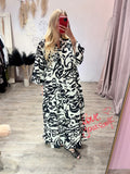 Maxi Abito Fantasia B/N
