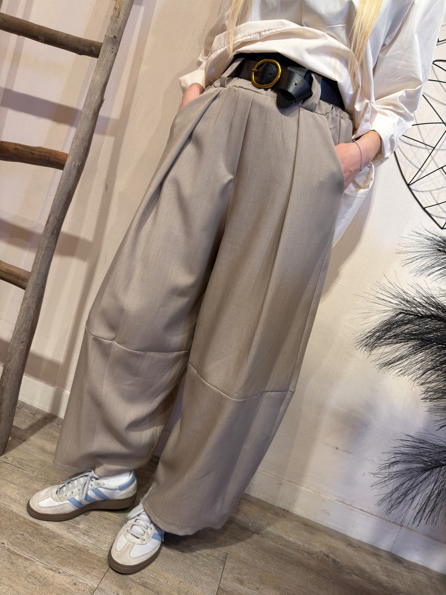 Pantalone Carol Fluido Taupe