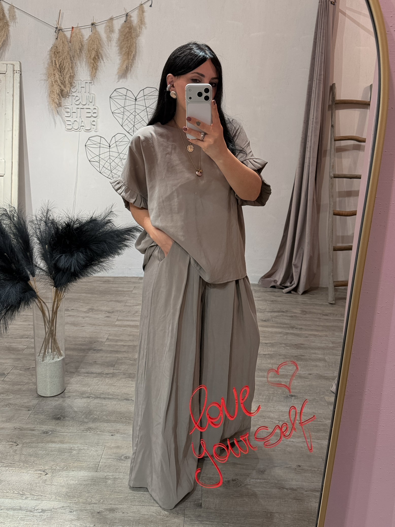 Set Parisienne Panta+Blusa Viscosa Lavata +colori