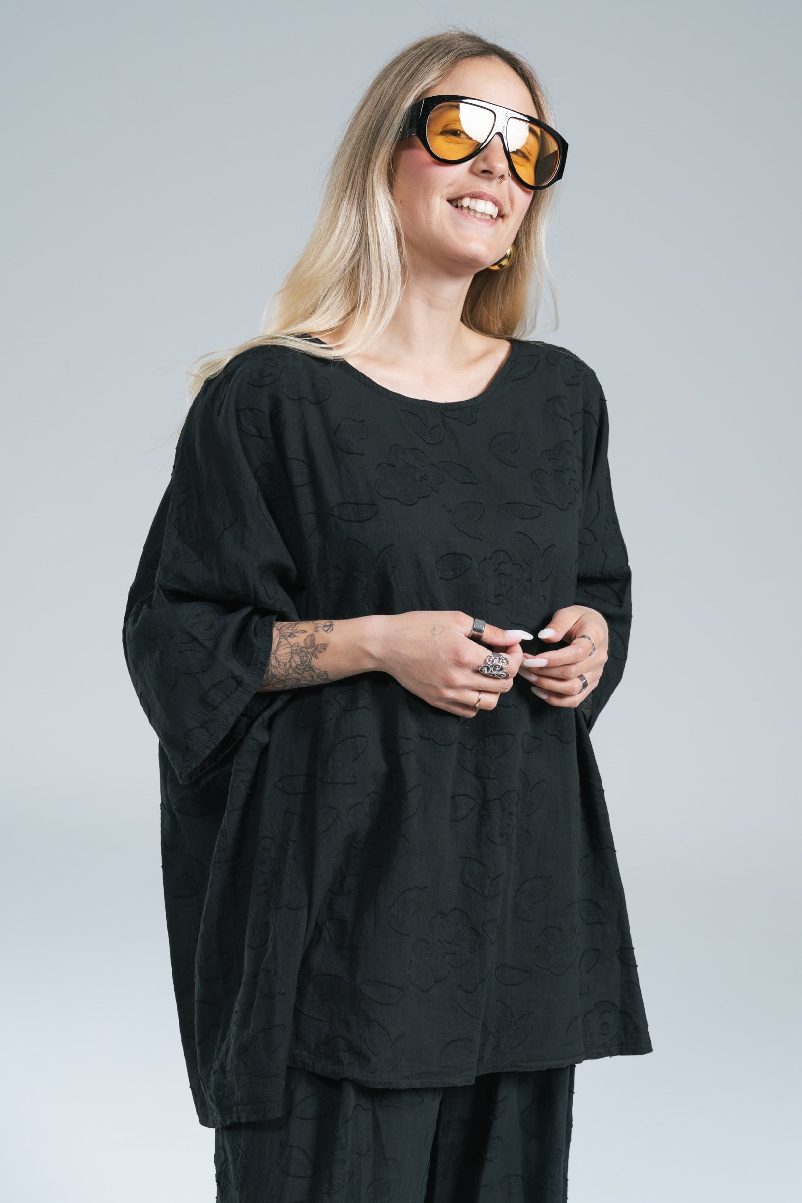 Blusa Miranda Ricamo Nero