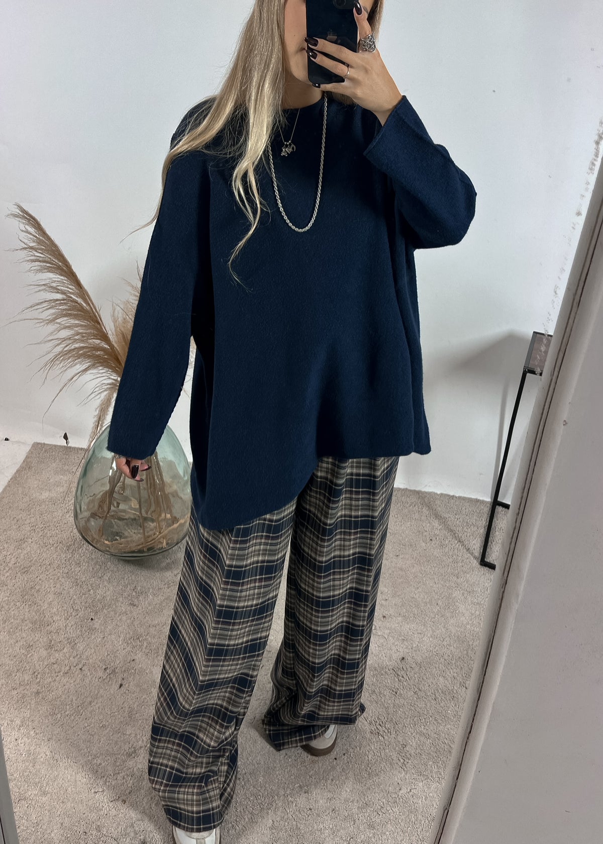 Pantalone Palazzo Tartan Curvy