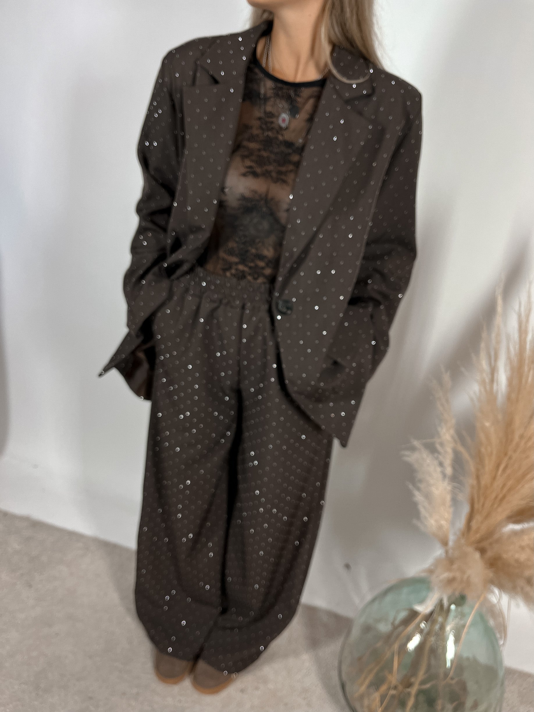 Pantalone Palazzo Strass+colori