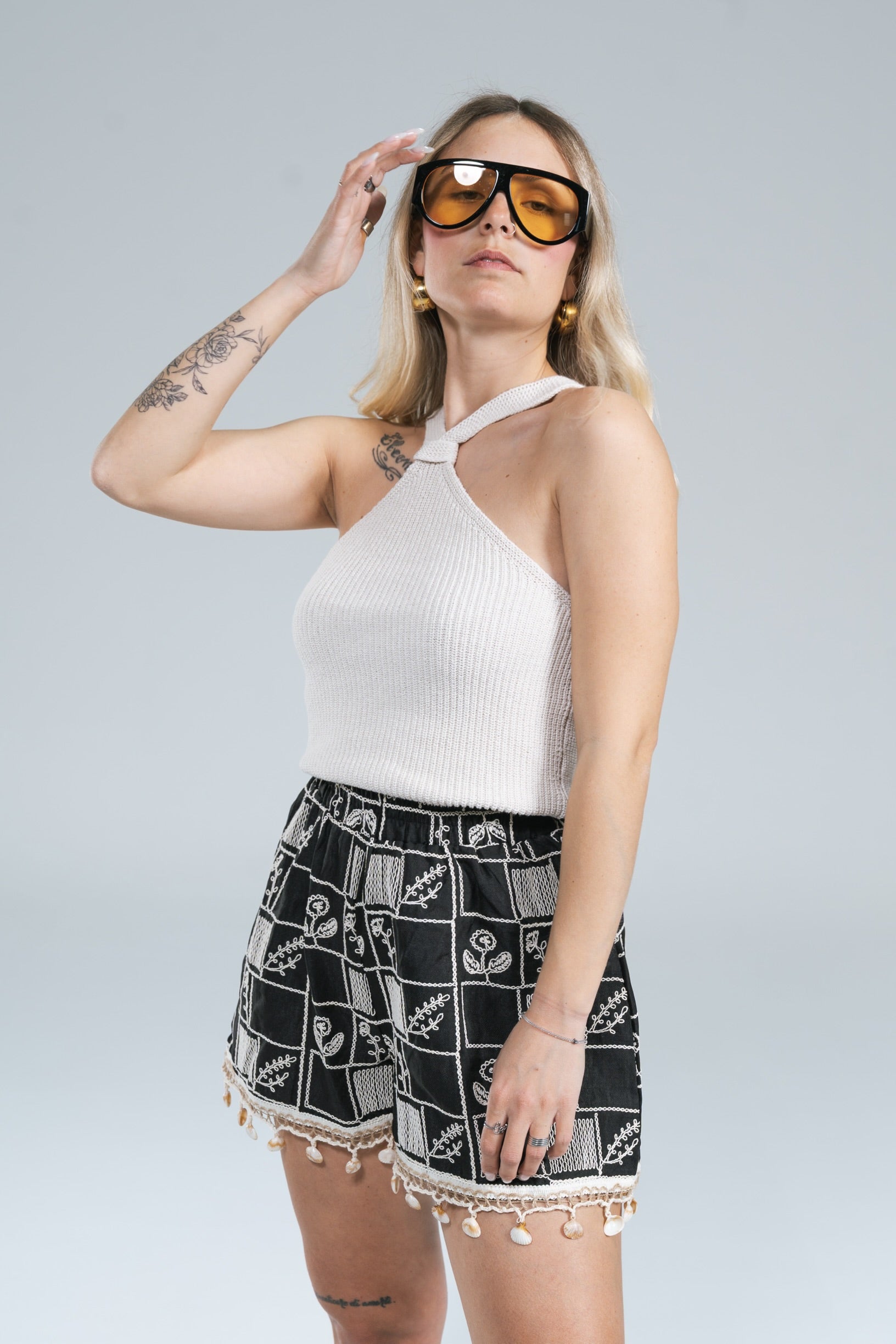 Short Ricamato con Conchiglie Glamorous