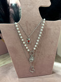 Mix Collane Perle +Orsetto + Cuore Argento +Varianti