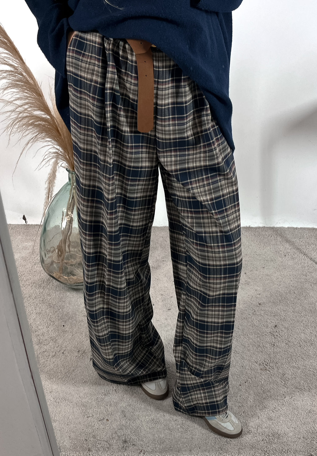 Pantalone Palazzo Tartan Curvy