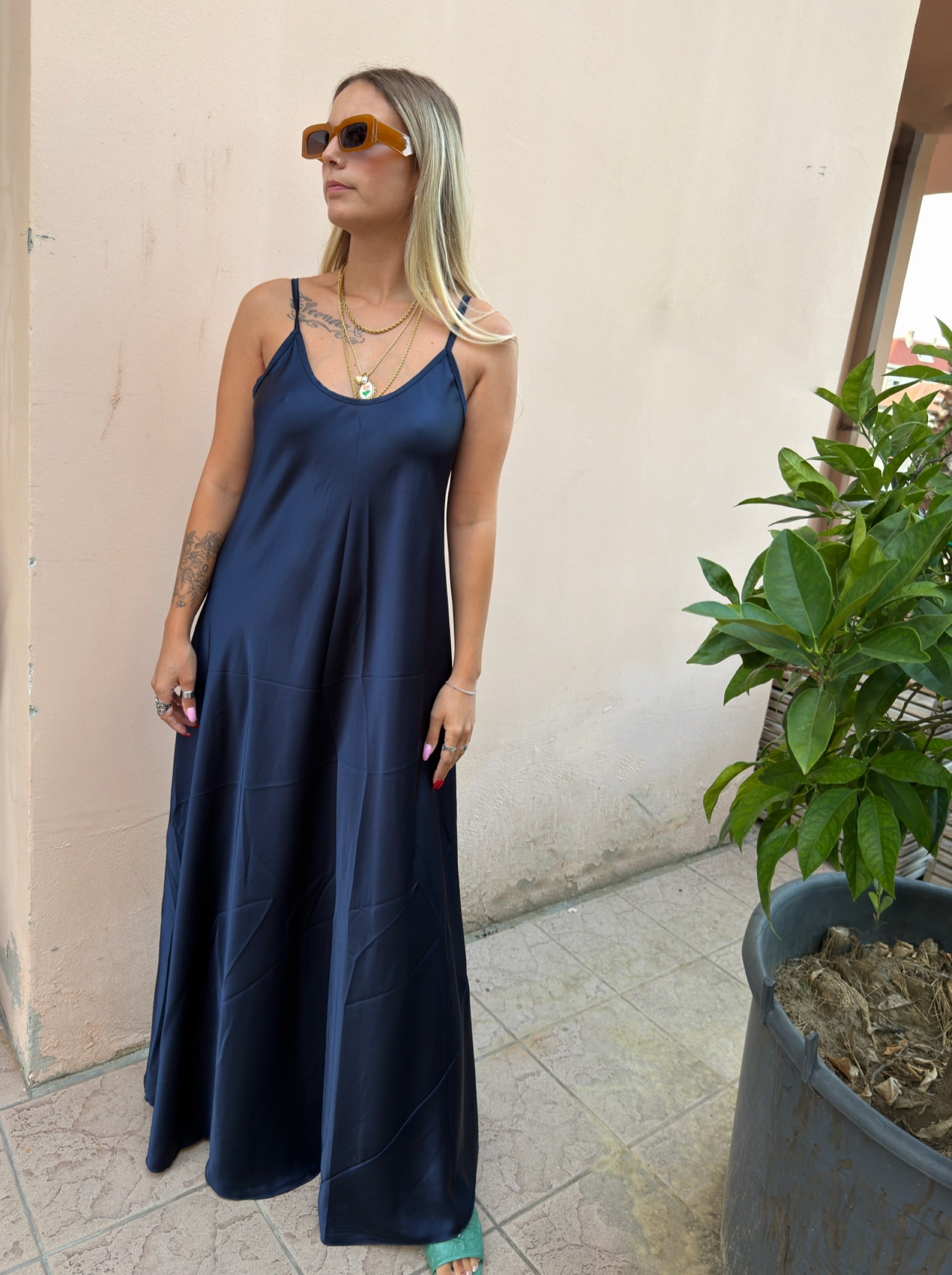 Vestito Sottoveste Satin +colori