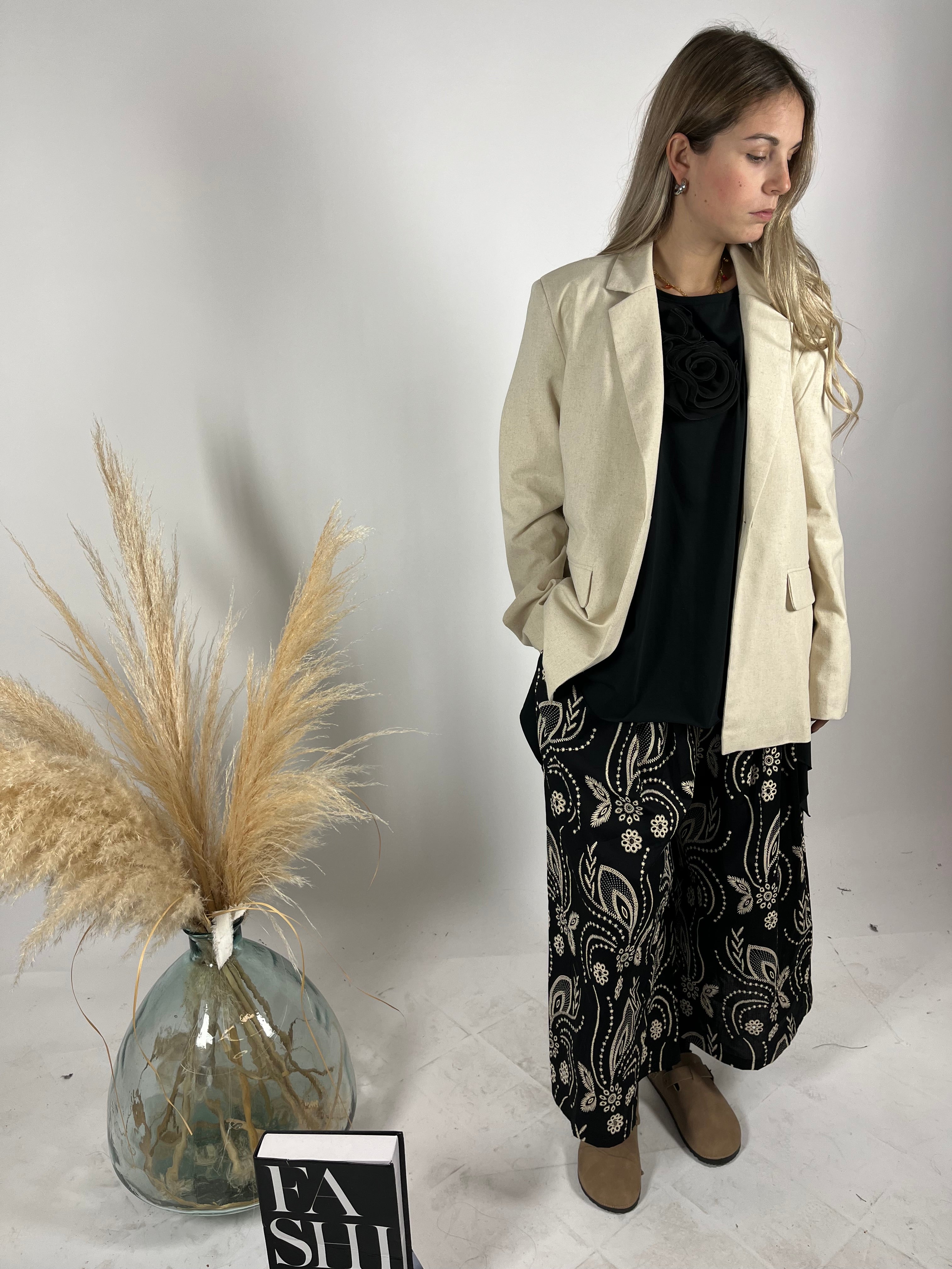 Blazer Oversize Linone Sabbia