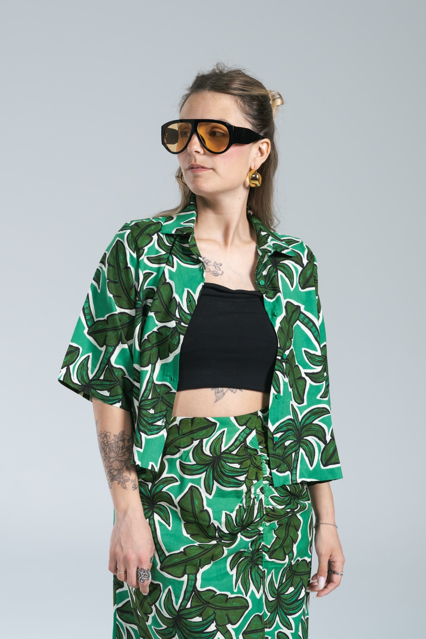 Camicia Crop Tropical Compania Fantastica