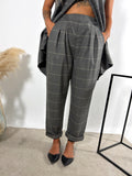 Pantalone Check Grigio Miranda