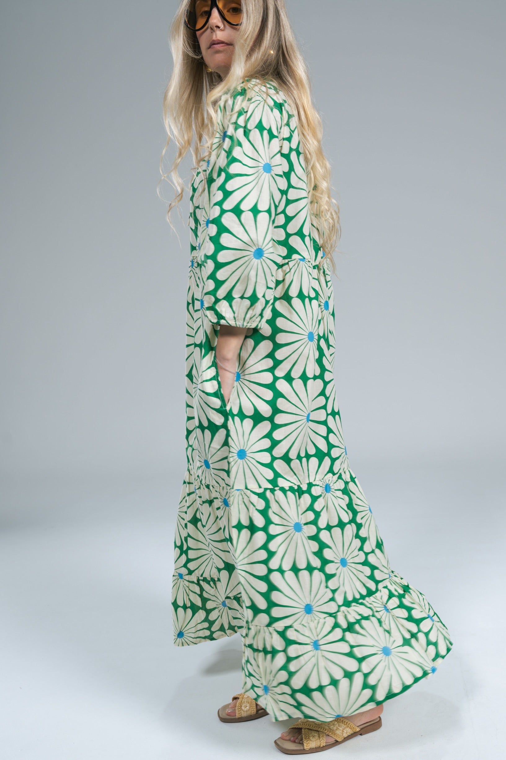 Maxi Abito Mussola Fiore Compania Fantastica