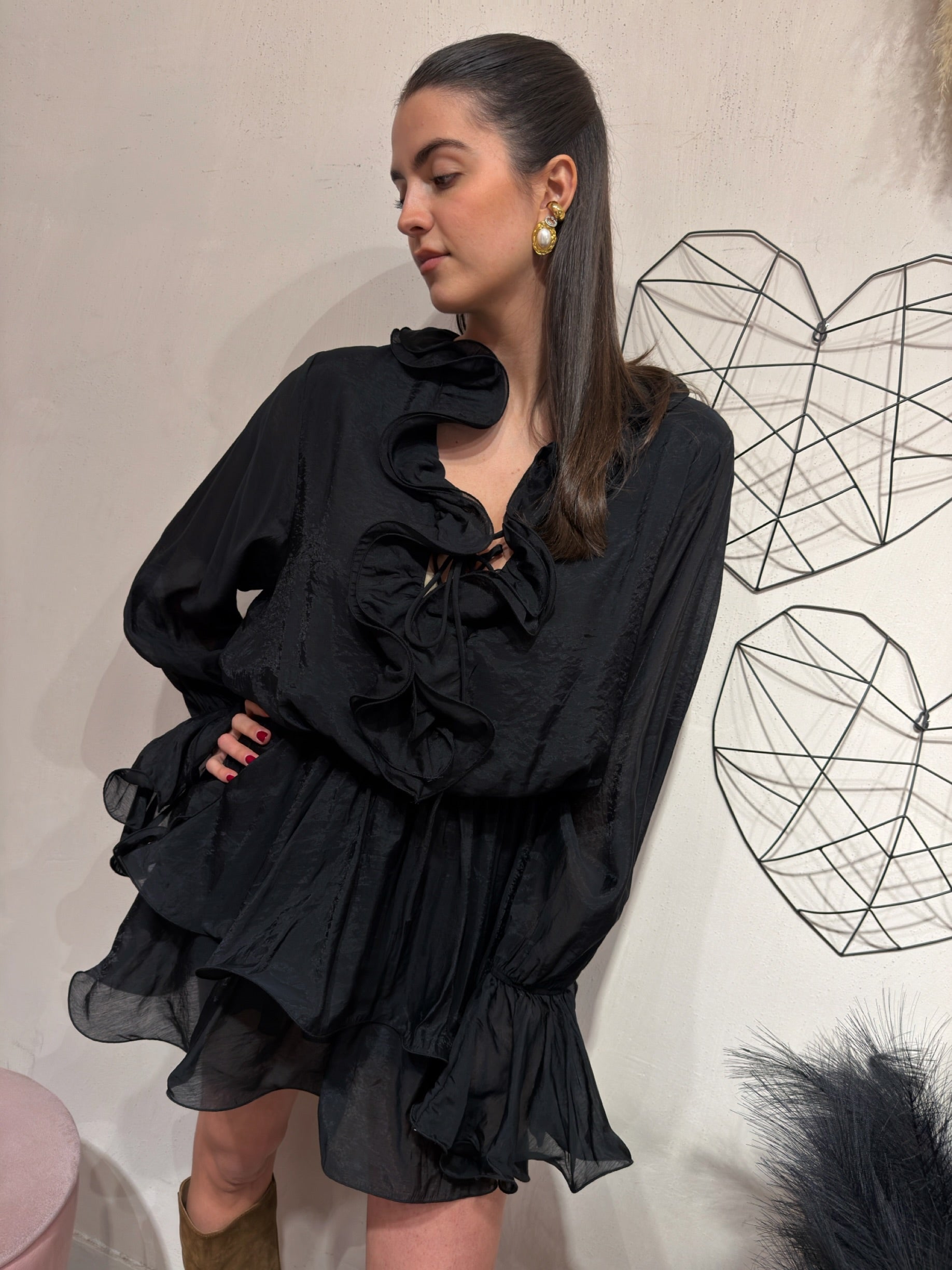 Abito Rouches Nero YouDecide