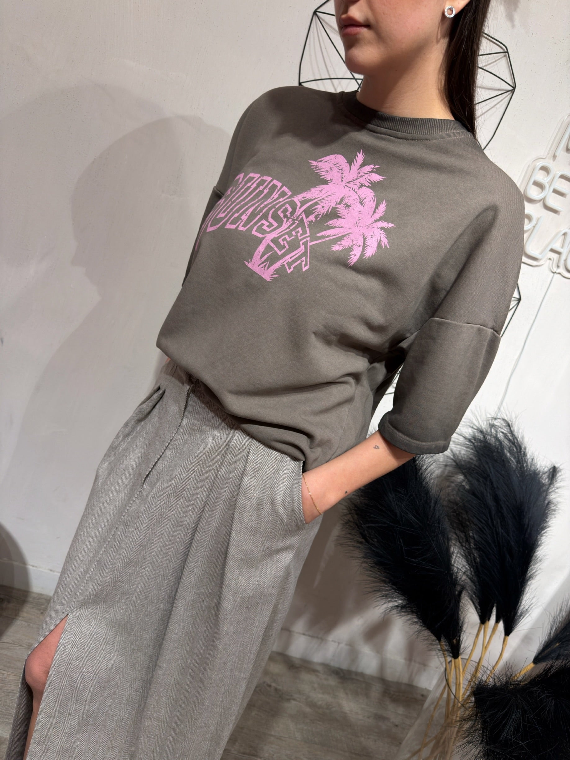 T-shirt in Felpa Moro Kontatto