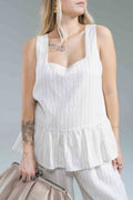 Maxi Canotta Balza Gessato Glamorous