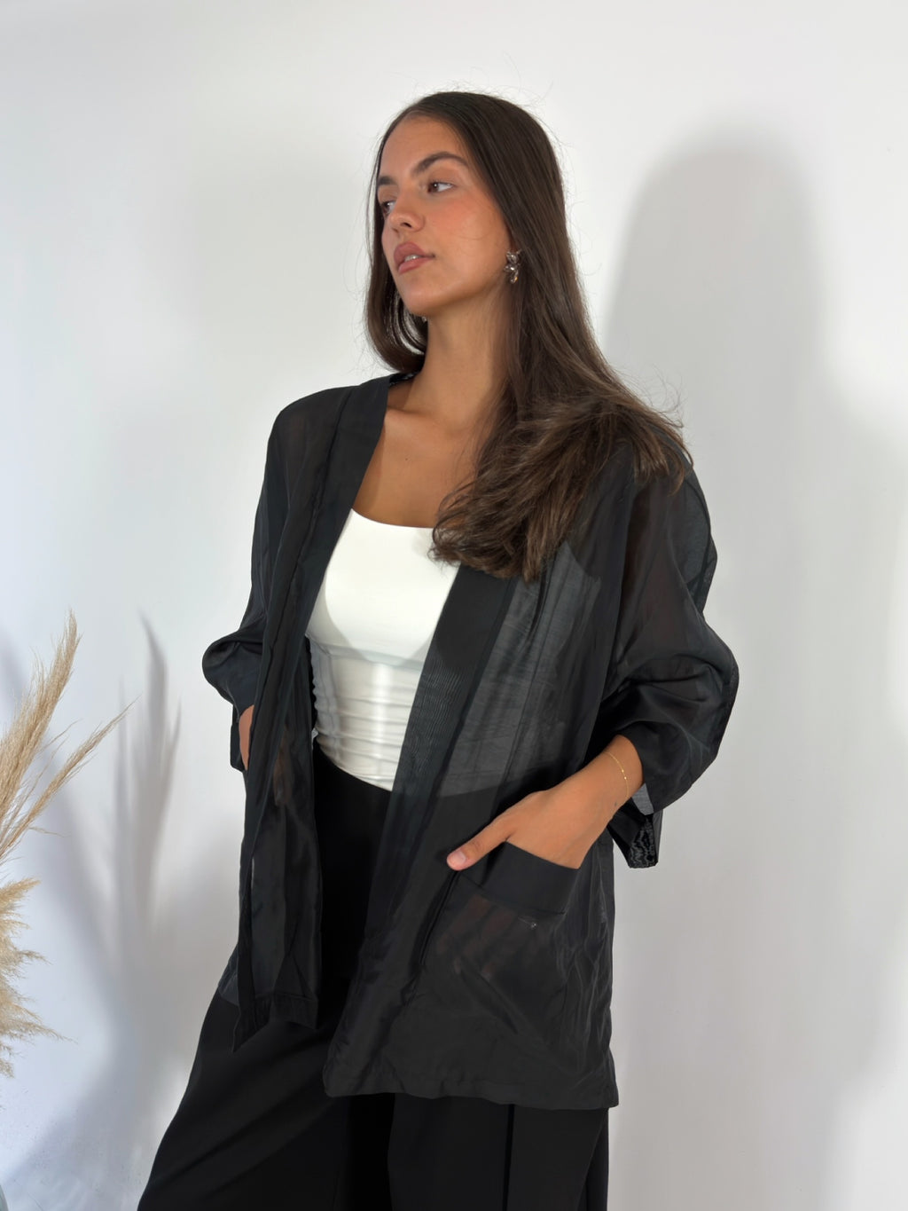 Camicia Kimono Waffle Nero +colori