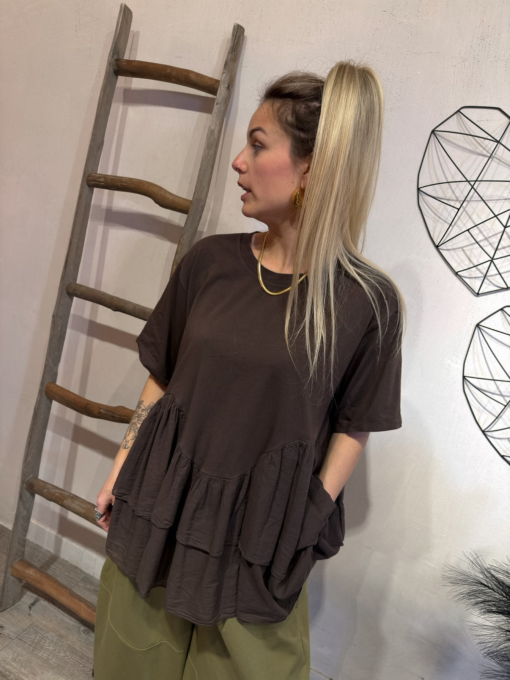 T-shirt Balze Agata Cioccolato