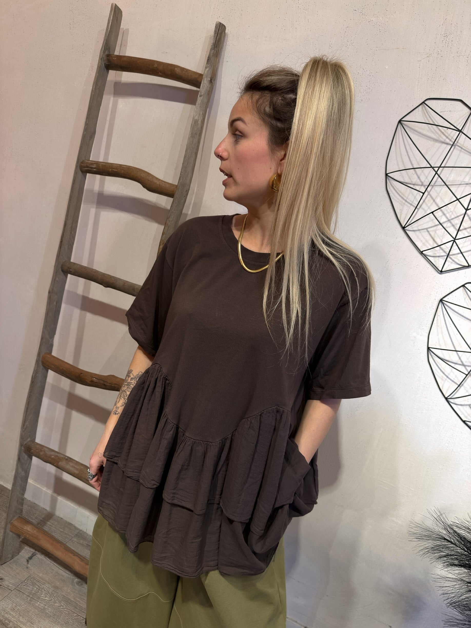 T-shirt Balze Agata Cioccolato