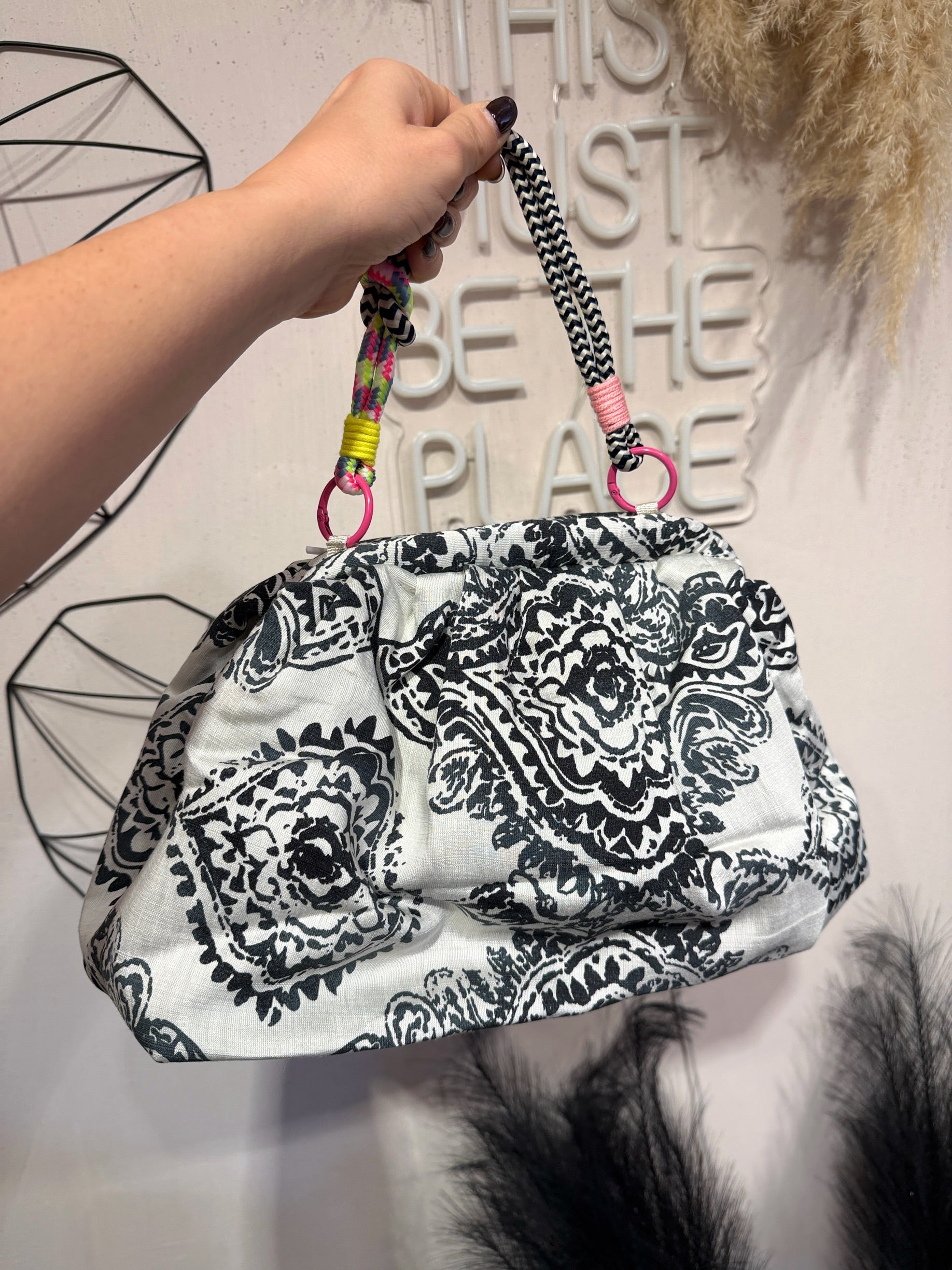Maxi Clutch Pasticcino Tessuto Fantasia  +colori
