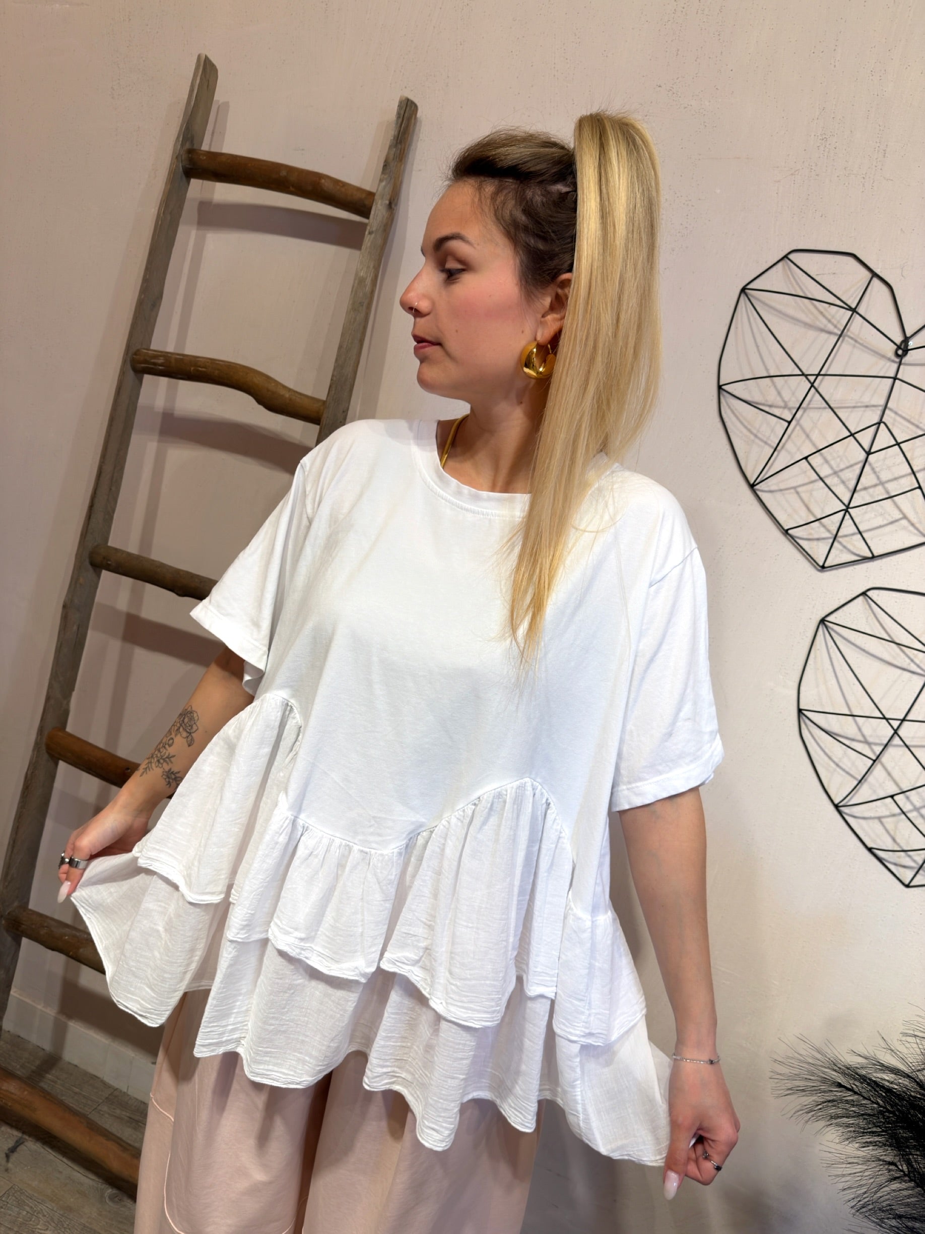 T-shirt Balze Agata Bianco