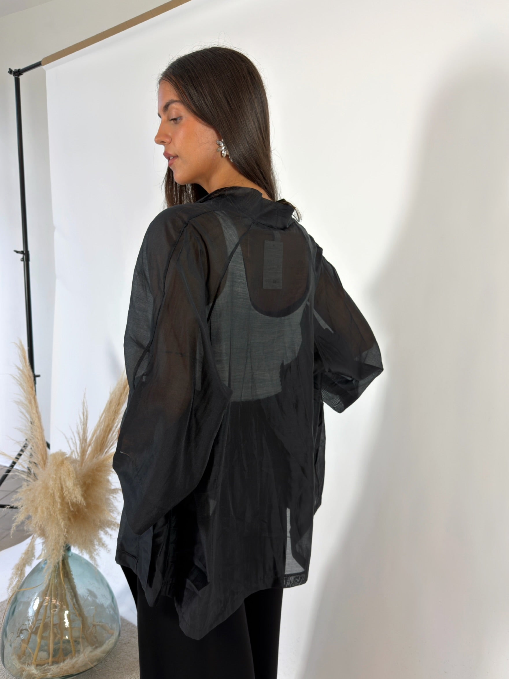 Camicia Kimono Waffle Nero +colori