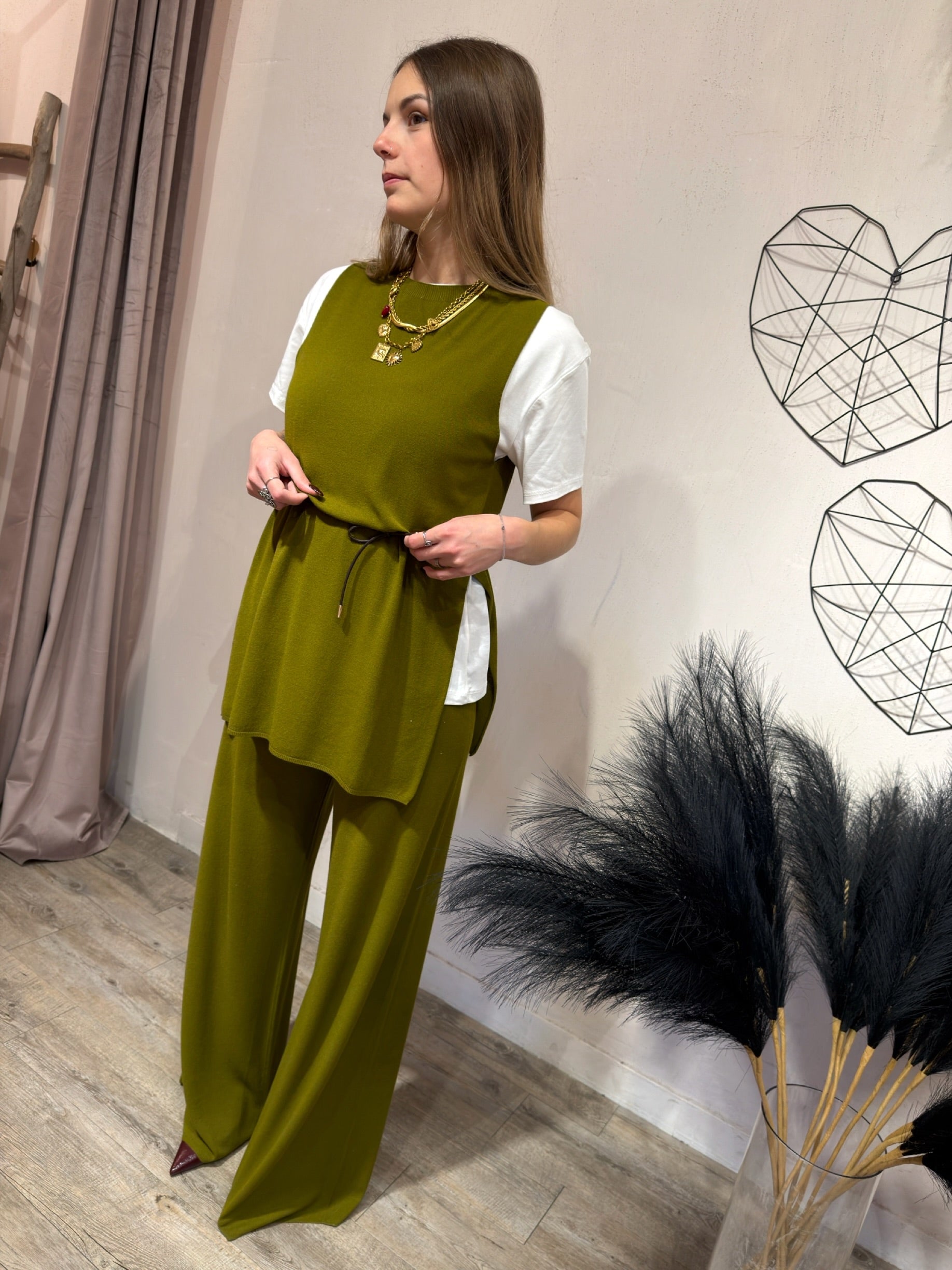 Gilet Maglia Viscosa Kontatto Olio