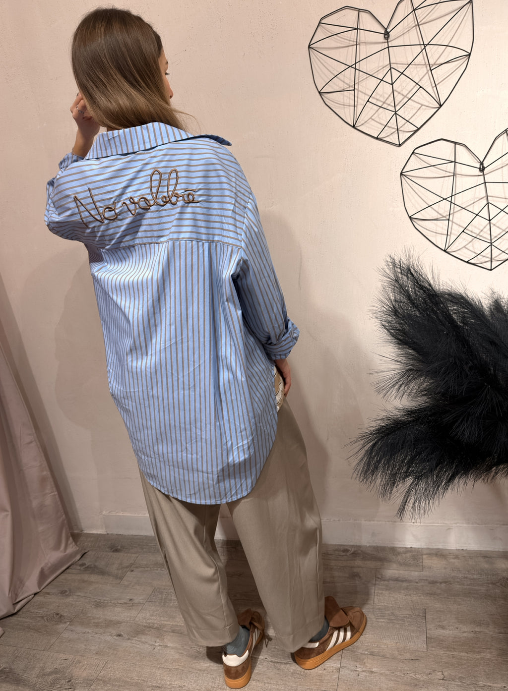 Camicia Over “No Vabbè” Celeste