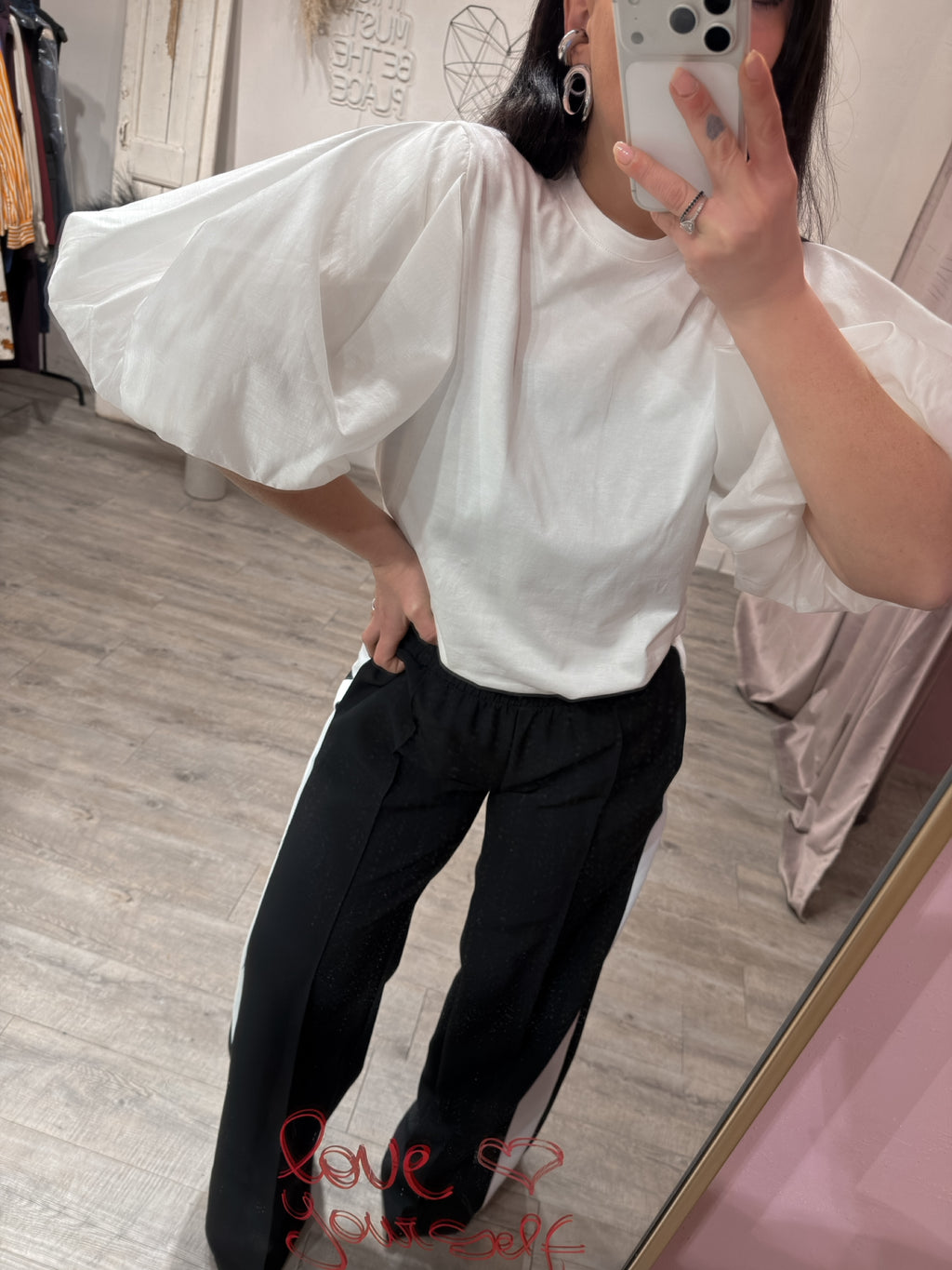 T-Shirt Manica Balloon Organza Kostumn1 +colori