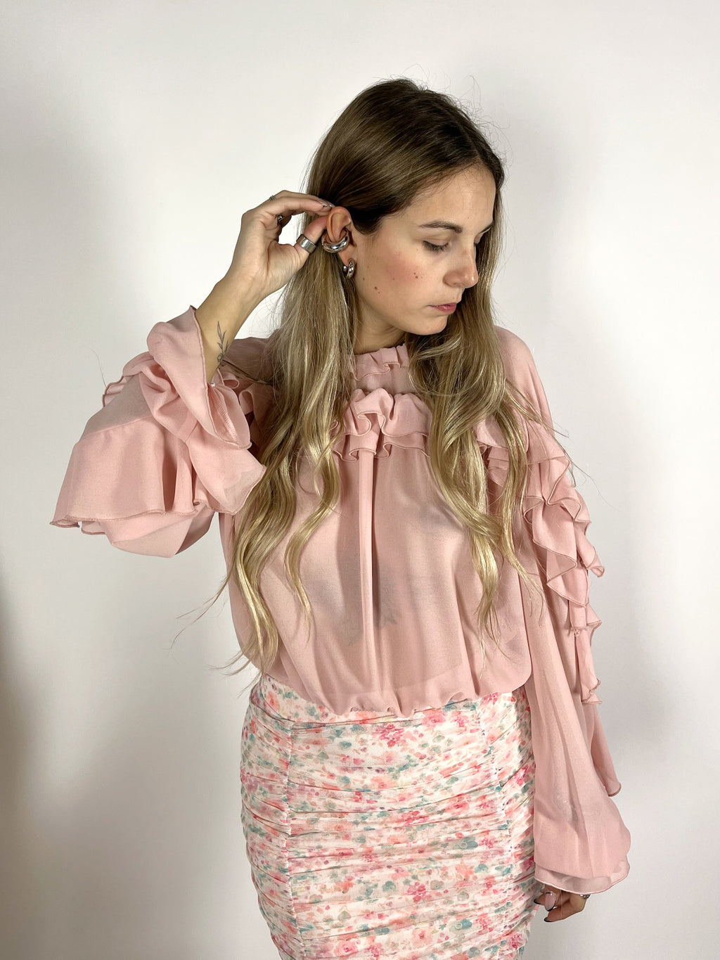 Blusa Rouches Cipria Kostumn1