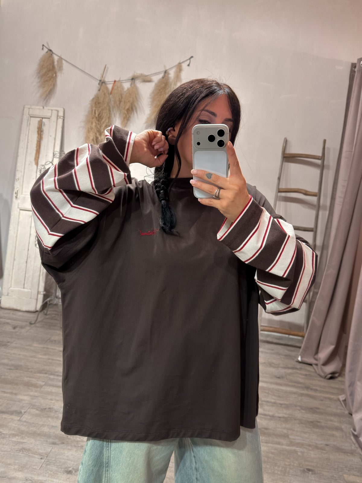 Maxi Maglia Manica Righe Moro Kostumn1