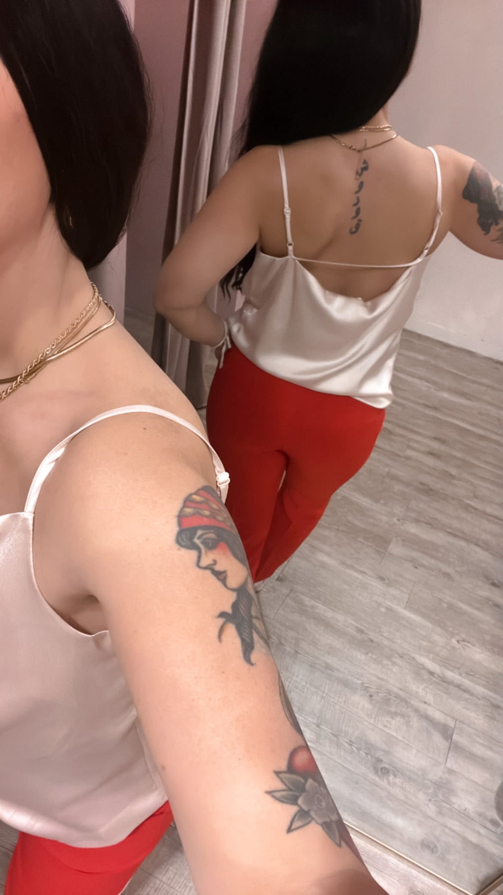 Canotta Satin Collo Anello +colori