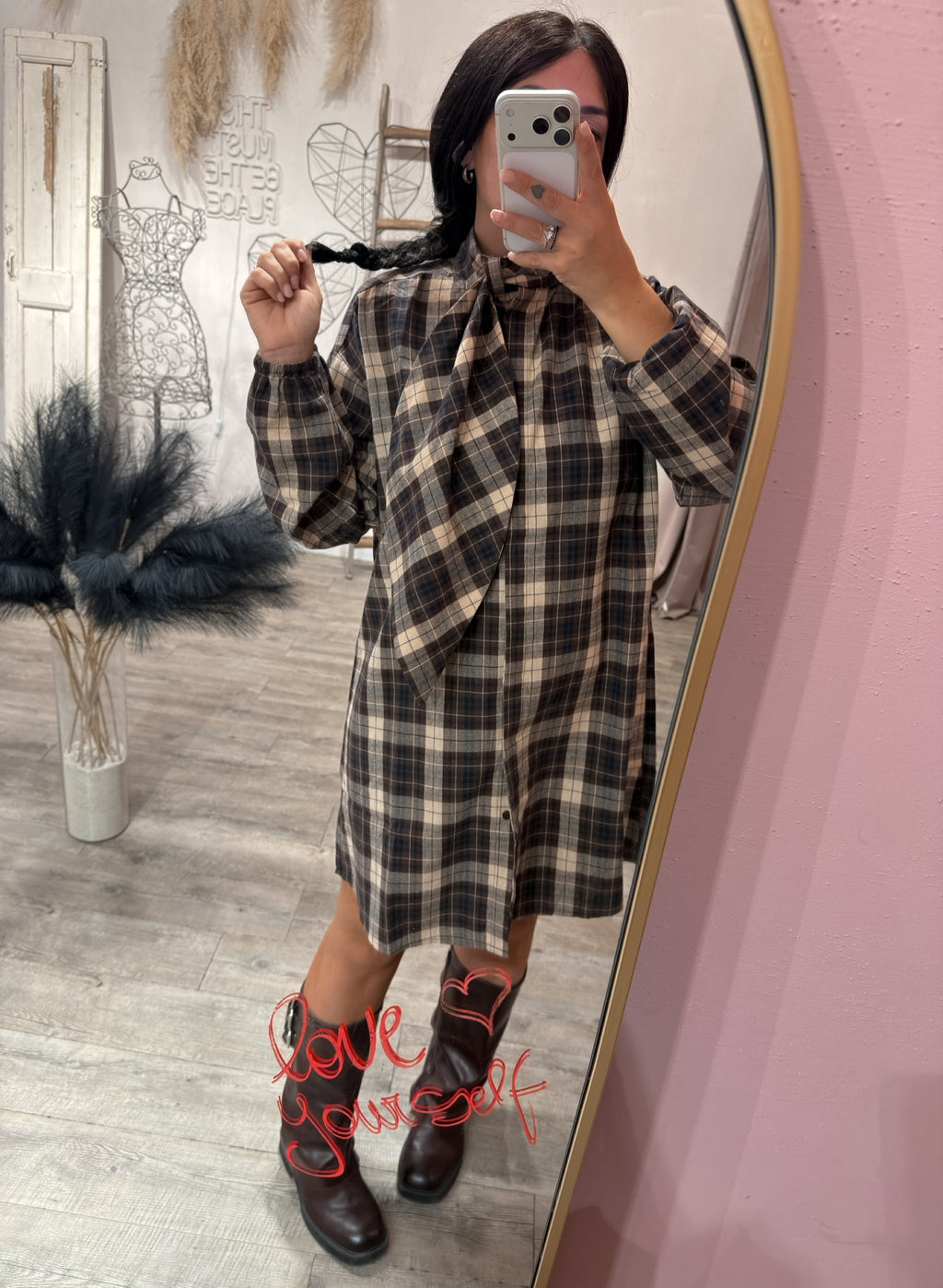 Abito Camicia Fiocco Scacchi Compania Fantastica
