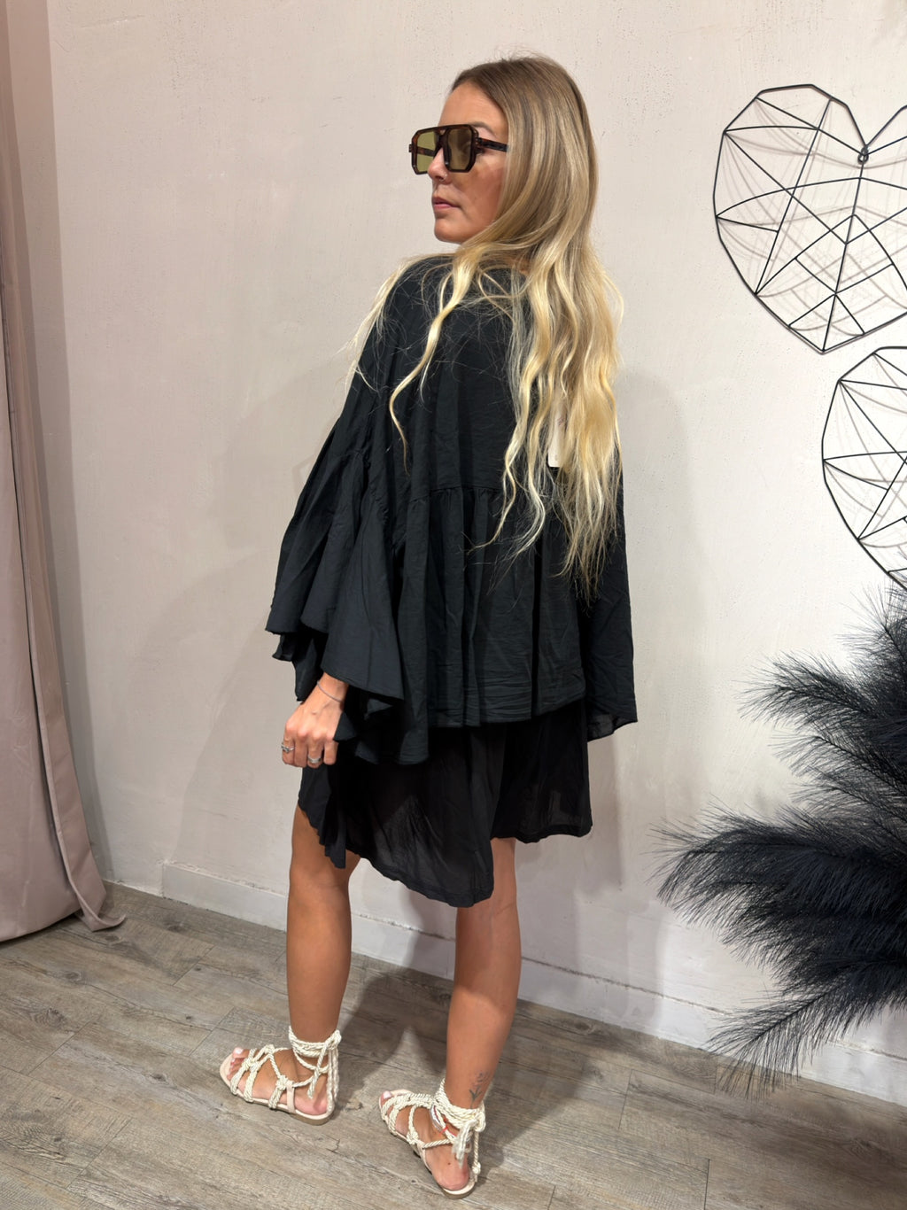 Set Short+Blusa Balza Nero