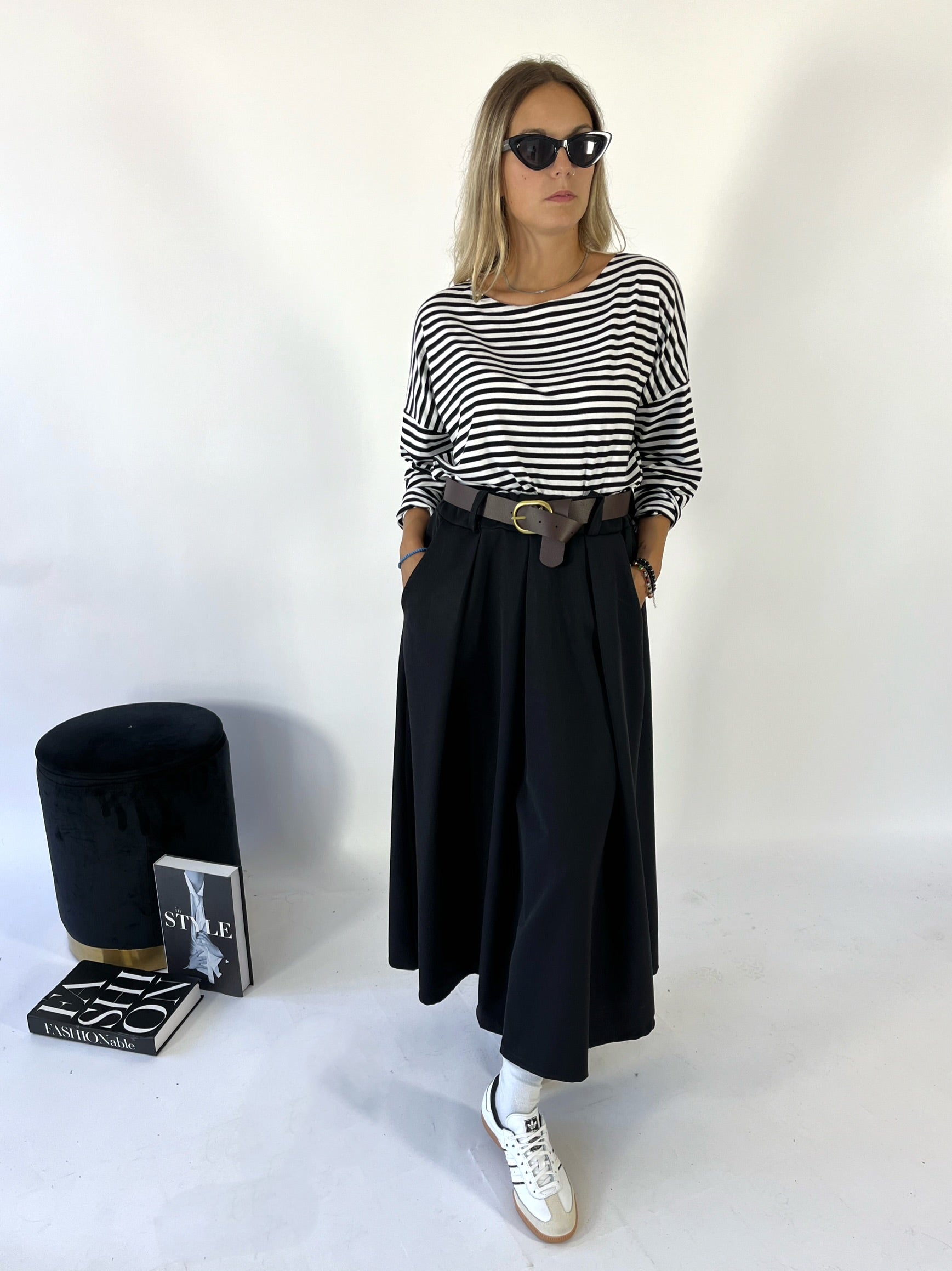 T-Shirt Righetta Bianco/Nero