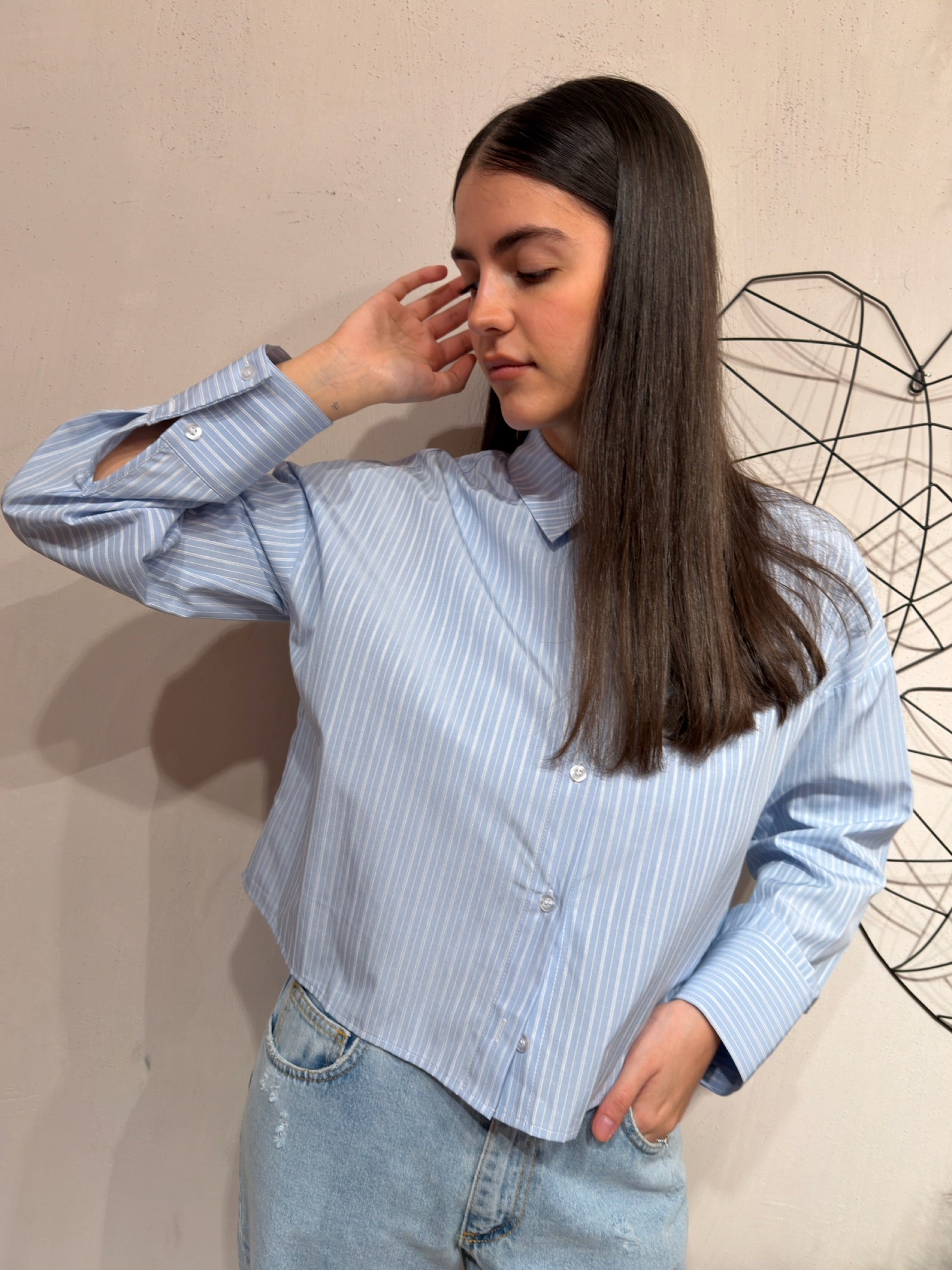 Camicia Celeste Bacchetta Bianco YouDecide