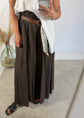 Pantalone Palazzo Mussola Moro Cinta Foulard