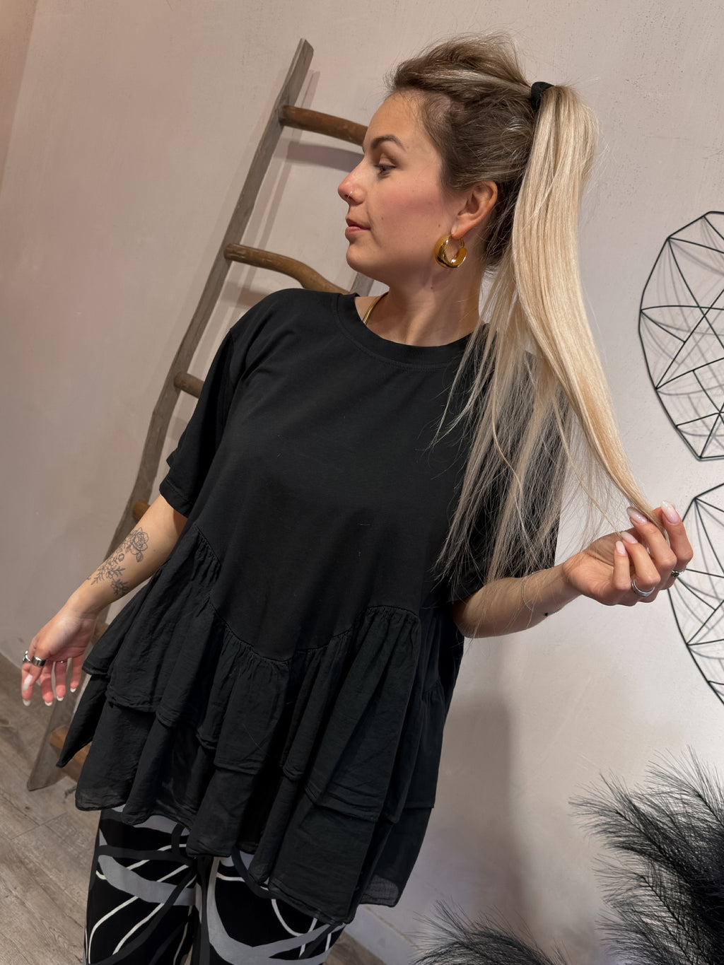 T-shirt Balze Agata Nero