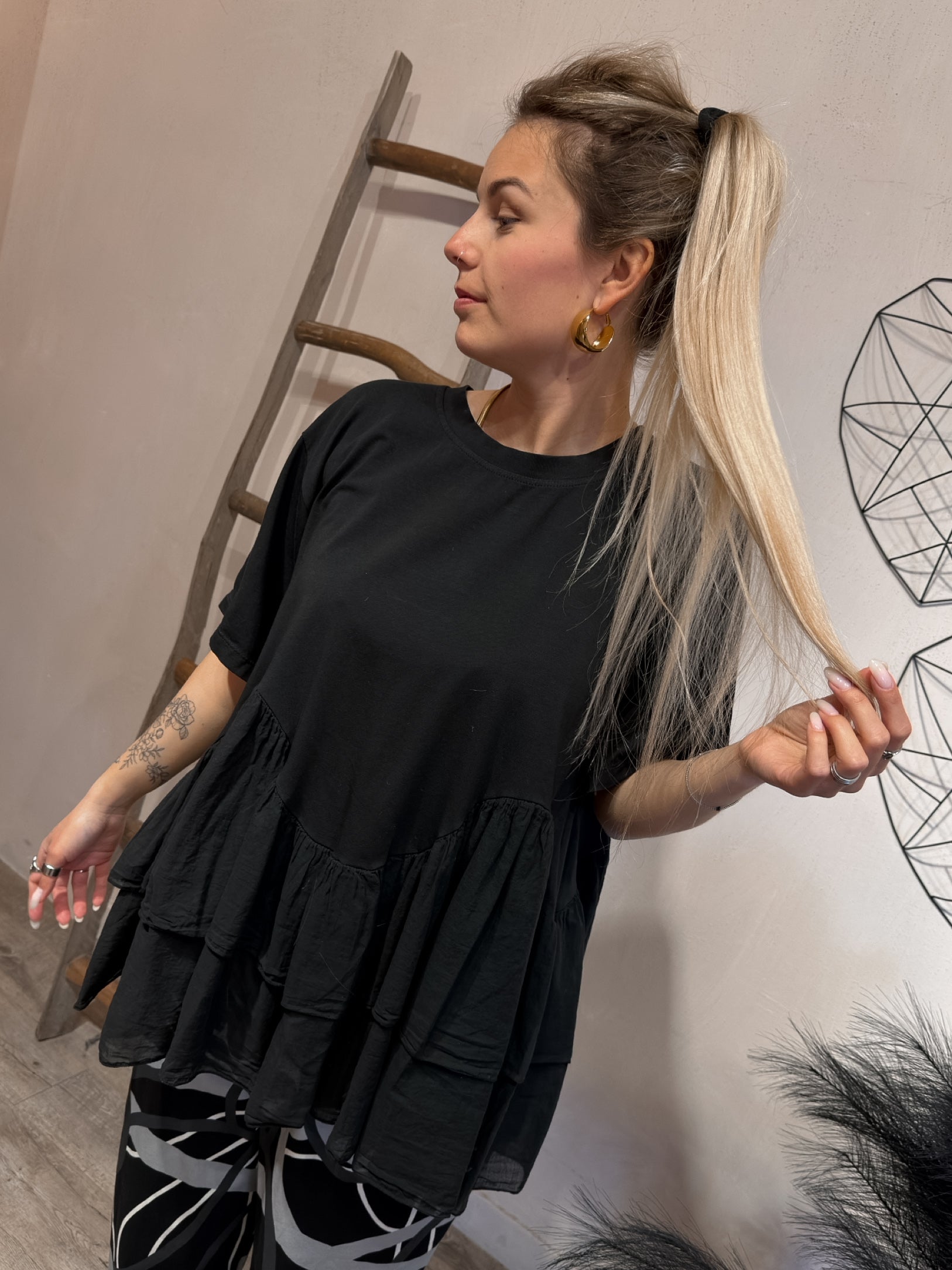 T-shirt Balze Agata Nero